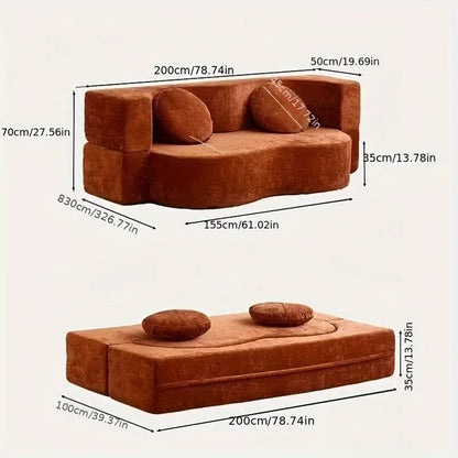 🛋️ Canapé-Lit Pliable 🛋️  | Confort Haute Densité & Housse Lavable – Idéal Petits Espaces